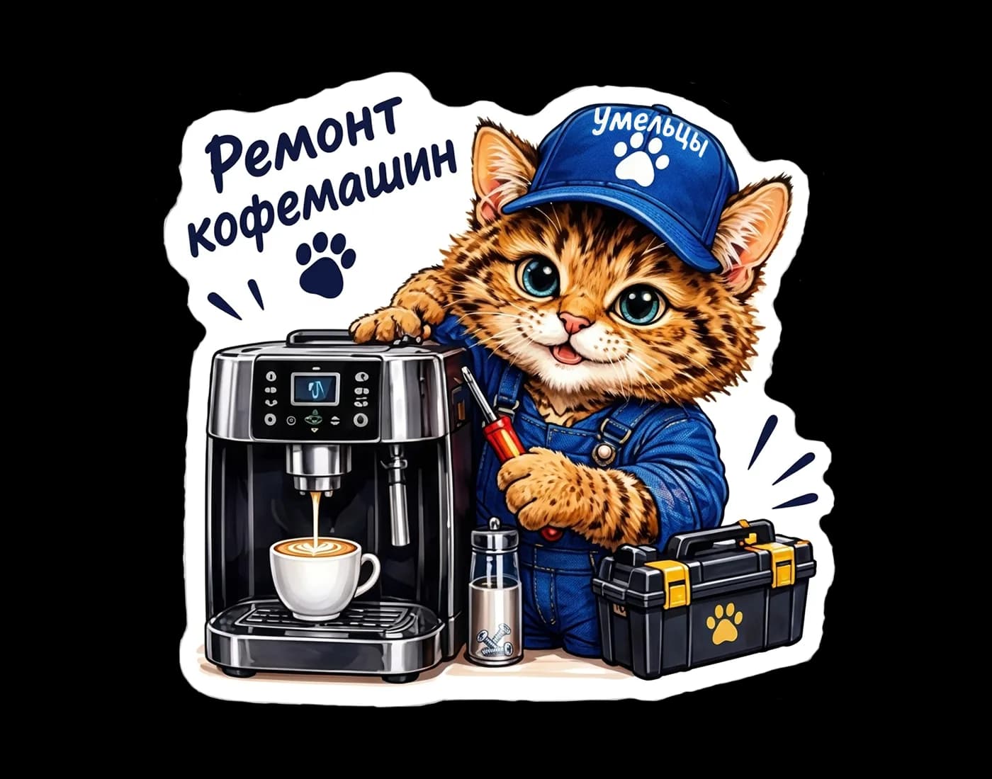 Мастер «Умельцев» ремонтирует заварочный блок кофемашины